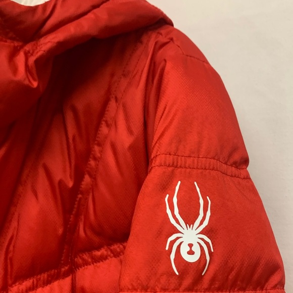 Spyder Red Quilted Jacket with White Accents - Picture 6 of 8